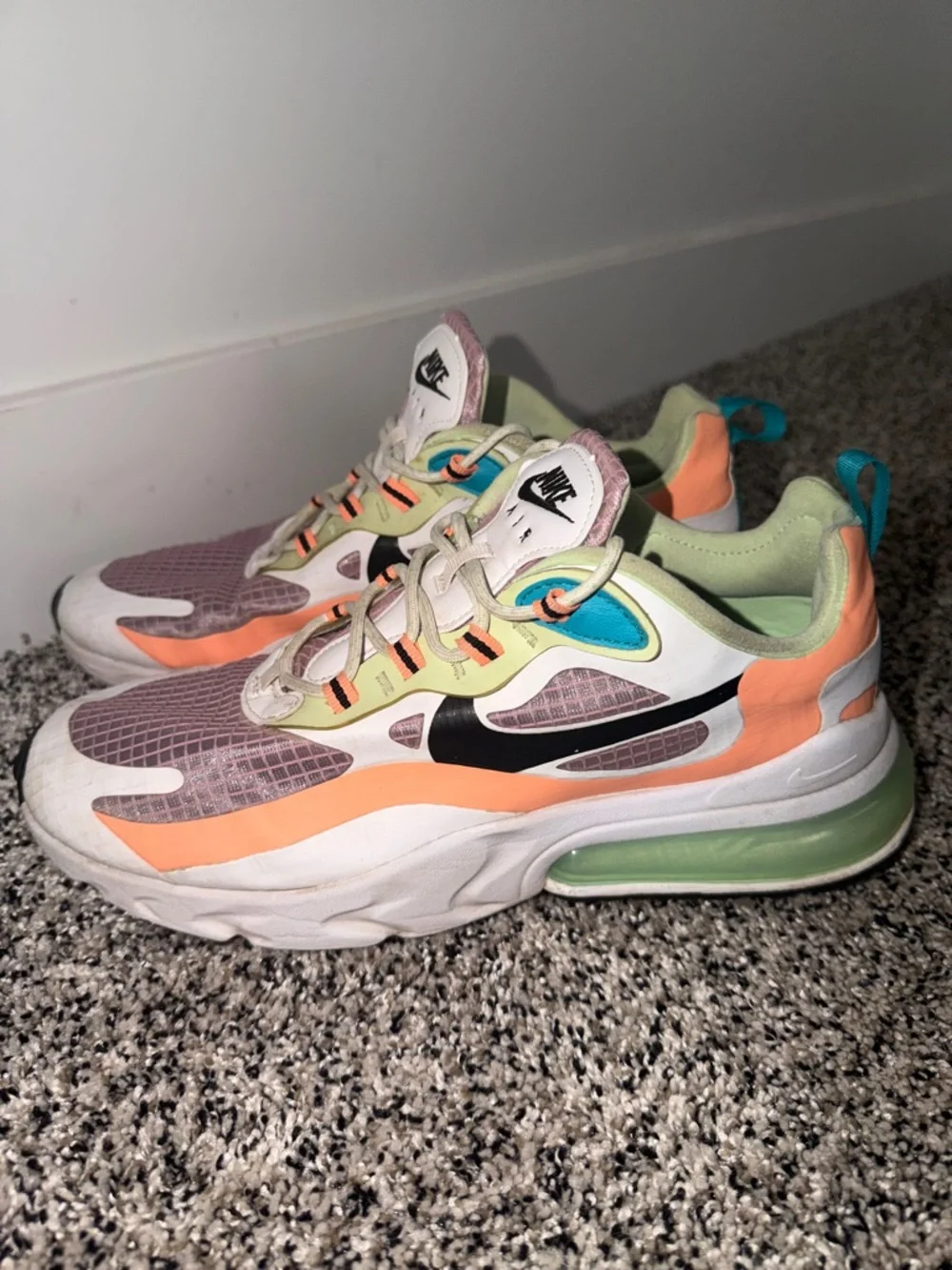 Nike 270 React Air Shoes Purple Mint Women’s Size 10